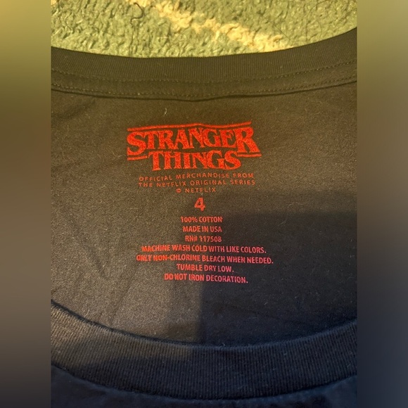 Unisex Stranger Things Tee | Black & Colorful Design | Size 4 Plus​ - Picture 2 of 5